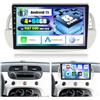 SIXWIN 8 Core 4+64G Android 15 Autoradio per FIAT 500 2007-2015 con CarPlay/Android Auto/DSP, 9 Pollice HD Navigatore GPS WiFi Bluetooth 5.0 USB FM RDS Radio Mirror Link +32 Band EQ(Bianco)