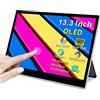 Magedok Monitor Portatile Touchscreen 13,3 Pollici 1080P OLED Monitor Portatile 100% DCI-P3, 1Ms, 100000:1, Schermo Mobile HDMI Leggero per Laptop/MacBook/PC/Console di Gioco