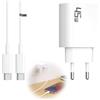 Amztour Caricatore rapido USB C da 45 W con cavo da 1 m per Samsung Galaxy S25 Ultra/S24 Ultra/S23 FE Google Pixel 9/9a iPad Pro MacBook Air e altro ancora - Adattatore PD GaN per ricarica rapida