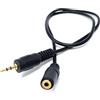 Drut2.5ex Cavo di Estensione Jack Stereo da 2,5 mm Corto da 50 cm a Presa da 2,5 mm Cavo di prolunga Maschio-Femmina connettori Pin Piccoli in Oro 1,6 Piedi