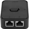 Topiky Switch di Rete Gigabit RJ45 CAT6 a 2 Porte, Hub di Selezione Splitter per Switch di Rete a 2 Porte, Switch Splitter con Pressione di Tasto di Rete 2 in 1 Uscita, Switch di Rete