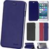 doupi Deluxe FlipCase per iPhone 6 / 6S (4,7 Pollici), Protezione Custodia Ultra Slim Magnete Flip Cover Protettiva Book Style Etui Stare in Piedi, Darkblue
