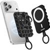 Syncwire Supporto Anello Magnetico in Silicone con Ventosa Forte per Custodia MagSafe - Anello Porta Cellulare per iPhone/Android, Mani Libere, Selfie, Video & TikTok, Nero