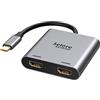 Selore&S-Global Adattatore da USB C a Dual HDMI 4K a 60Hz, tipo C Thunderbolt 3 a HDMI Converter per MacBook Pro, MacBook Air, Dell XPS 13/15