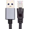 xiwai Cavo di rete da USB a Ethernet, da USB 3.0 tipo A a RJ45 maschio, ad alta velocità, 1000 Mbps Gigabit, connessione diretta, rete LAN compatibile con USB 2.0 per computer portatile, 1,2 m