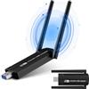 RENGOGA 5400Mbps Chiavetta WiFi, RENGOGA Chiavetta WIFI per PC Fisso, USB WiFi 6E Lunga Portata Adattatore WiFi USB Tri-Band 2.4G/5G/6G, WPA3 WiFi 6E Wireless USB 3.0 Dongle WiFi per Windows 11/10