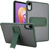 GIOPUEY per Redmi Pad Pro 12.1/Poco Pad 12.1 Custodia, con Supporto, Cover Rigida in PC + Morbida in TPU, Case Custodia Opaco, Nessun Ingiellimento - Green