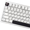 Venit Keys Keycap minimalisti bianchi su neri, 147 tasti in PBT 75%, set di keycap personalizzati con profilo Cherry per layout ASIN/ISO
