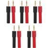 LiebeWH 5 Set Adattatore Spina Banana Spine Banana per Altoparlante 2mm Maschio a 4mm Femmina Rosso Nero Adattatore del Connettore Banana per Strumenti Elettronici