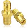 TUOLNK Adattatore SMA a SMB SMB Femmina a SMA Femmina Connettore Coassiale per Cavo Coassiale Antenna Radio 2 pezzi