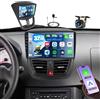 Roinvou 4+64G Android Autoradio per Peugeot 207 2006-2015 CarPlay Android Auto, 9 Pollici IPS Touch Screen WI-FI GPS Bluetooth 32EQ FM/RDS SWC Telecamera Posteriore