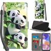 PHINIENLAND Cover per Samsung Galaxy A23 4G/5G PU Pelle Custodia Flip Panda