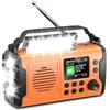 BIAOQINBO 20000mAh Radio Solare a Manovella con Bluetooth DAB/FM,Torcia & Luce da Lettura,Caricatore USB per Telefono, Allarme SOS,Scheda TF,Jack per Cuffie,Radio Portatile per Emergenze da Campeggio ed Esterni