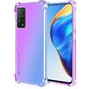 Dedux Cover per Xiaomi Mi 10T(10T PRO) 5G, Custodia Trasparente Gradiente Protettivo TPU Case, Ultra Sottile Rinforzo a Quattro Angoli Cover (Viola/Blu)