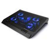 Enhance Supporto di Raffreddamento per PC Portatile, Piastra di Raffreddamento di 5 ventilatori con LED Blu e 2 Porte USB, Compatibile con Supporto per Computer Portatile e Notebook, Dimensioni: 40 x