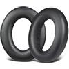 SOULWIT Cuscinetti Auricolari in Pelle Agnello Ricambio per Sennheiser HDB 630/Momentum 4 Over/Around Ear Wireless Cuffie, Padiglioni Cuffie con Schiuma Antirumore ad Alta Densità - Nero