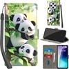 PHINIENLAND Cover per Xiaomi Poco M7 / Poco C75 Case PU Pelle Custodia [Kickstand] [Chiusura magnetica] [Slot per Schede], Portafoglio Flip Custodia per Xiaomi Redmi 14C / 14R / A3 Pro / A4,Gatto,Panda