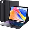 CHESONA Tastiera iPad Pro 13 Pollici (M5 2025/M4 2024), tastiera retroilluminata 3 Zone 7 Colori, Smart Touchpad, Megnetica Staccabile per iPad Pro 13 2024, AZERTY, Nero