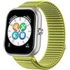 GIOPUEY Cinturini Compatibile con Honor Choice Haylou Watch, Nylon Traspirante Sport Loop Cinturino in Morbido Nylon Intrecciato Strap Band - Green
