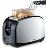 Trisa Electronics Crispy Snack tostapane 4 fetta/e Nero, Argento 600 W