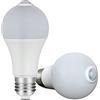 LEDLUX 2 Pezzi Lampada Led E27 Con Sensore di Movimento, 12W 1160 Lumen, Forma Bulbo A60, D60X129mm (Bianco Caldo 3000K)