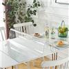 haiyusm Sottomano da scrivania trasparente Grande Tappetino da scrivania Pvc Tappetino per Ufficio Antiscivolo impermeabile Scrittura per ufficio casa scuola (Transparent,100cm×100cm)