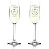 polar-effekt Set Montana Bicchieri di champagne con incisione Motiv - Anniversario corona