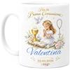 Tassenliebling Cupdarling - Comunione Tazza personalizzabile - Per la Prima Comunione - Regalo Memorabile - Tazzone Unico - Idea Regalo Speciale - Ceramica 330ml - Ragazza (Bianco)