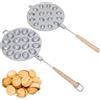 Takingup Stampo per biscotti alla noce Stampo per biscotti alla noce a 16 cavità con manico Strumento di cottura per la cucina domestica, lungo 17, 7 pollici - Utensili da cucina