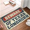 Dsoluuing Zerbino Hello Beware of Texas Longhorn Tappeto Autunno Tappetino Esterno Autunno Tappetini per Porta Anteriore (Taglia : 50X80CM)