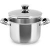 Inoxpran Pentola Classic in Acciaio Inox, 2 Manici, 24x16cm, Con Coperchio