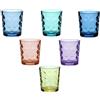 COSE DA CASA Set 6 bicchieri colorati in vetro 37cl eleganti stilemoderno per tavola cucina multicolore primavera estate bibita succo di frutta
