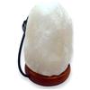CRIGEMA - Lampada USB di Sale dell'Himalaya - 12 cm di Altezza - 0,5-1 Kg (BIANCA)