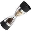 Graceever Macina sale e pepe 2 in 1, macinasale e pepe, macinapepe manuale, con meccanismo in ceramica regolabile, macinapepe manuale, per sale, pepe, spezie, peperoncino