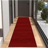 BORKOY Tappeto Runner Lungo per Corridoio e Cucina Antiscivolo Lavabile Pelo Corto Moderno,Bordeaux,6 metri, Per Ingresso, Lavanderia, Camera da Letto, Bagno, Soggiorno Assorbente80x600cm