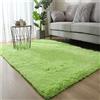 RPixc Hiser Shaggy Tappeto per Soggiorno, Moderno Soffice Peloso Ultra Molle Antiscivolo Tappeti Moquette per Interni Divano Camera da Letto Bambino Cameretta (Verde,50x160cm)