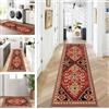 ZUZEKU Tappeto boho per corridoio, cucina, lavabile, antiscivolo, 60 x 300 cm, rosso e lungo, per corridoio, soggiorno, camera da letto, venduto al metro, personalizzabile