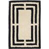 RugVista Chateau, Tappetino da bagno, Moderni, 60 x 90 cm, Rettangolare, Pelo medio, Lavabile in lavatrice, Natural/Nero