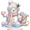 CXINLky DIY Diamond Art Painting Natale Decorazione da tavolo 5D Diamante Art Natale Decorazione da tavolo Natale Diamante Pittura in piedi Set per principianti Decorazione 02 Pupazzo di neve