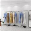 ZYFA Appendiabiti da Parete Metallo Attaccapanni Negozio Abbigliamento Multifunzionale Porta Abiti Camera da Letto Commerciale Stand Appendiabiti da Terra Multiuso Facile da Installare
