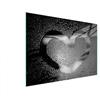 DarHaus Tagliere da cucina in vetro temperato, Copri-piano cottura a induzione, piano decorativo universale 40x30 cm, Cuore d'argento
