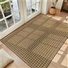 LEKEEPGO Zerbino Ingresso Interno 90x150cm, Tappeto Ingresso Interno Antiscivolo, Tappeti Lavabile, Tappetino Assorbente per Casa Porta, Entrata, Corridoio, Marrone