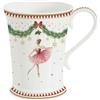 Easy Life Tazza mug per colazione di natale in porcellana con ballerina Magie de Noel 300 ml