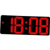 KiBcsLic Orologio Digitale Da Parete con Sveglia LED E Display per Tavolo con Funzione Indicatore di Temperatura, Rosso