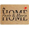 Colorfamily Tappeto Zerbino personalizzato con nome Famiglia Home Ingresso Casa 60x40 cm