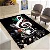 JIAOJING Piano Note Musica Tema Serie Tappeto Decorazione Casa Camera Da Letto Soggiorno Tappeto Camera Comodino Tappetino Antiscivolo 80X120Cm