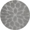 rugsx Tappeto da bagno SUPR STONES, Pietre, tappeto bagno antiscivolo, morbido e lavabile, grigio cerchio 100 cm