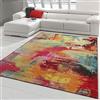 Teppich-Traum Tappeto Moderno a pelo corto - Opere d'Arte multicolore arancione verde Größe 160x230 cm