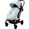 Passeggino Leonie Turn 360 Fronte Mamma e Fronte Strada con Coprigambe, Zaino e Zanzariera Vari Colori Omologato 0/22kg Verde Acqua
