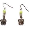 Generic Orecchini boho con pietre dure e ciondolo quadrifoglio, orecchini boho, Made in Italy, Bijoux da donna, Lavorazione Artigianale